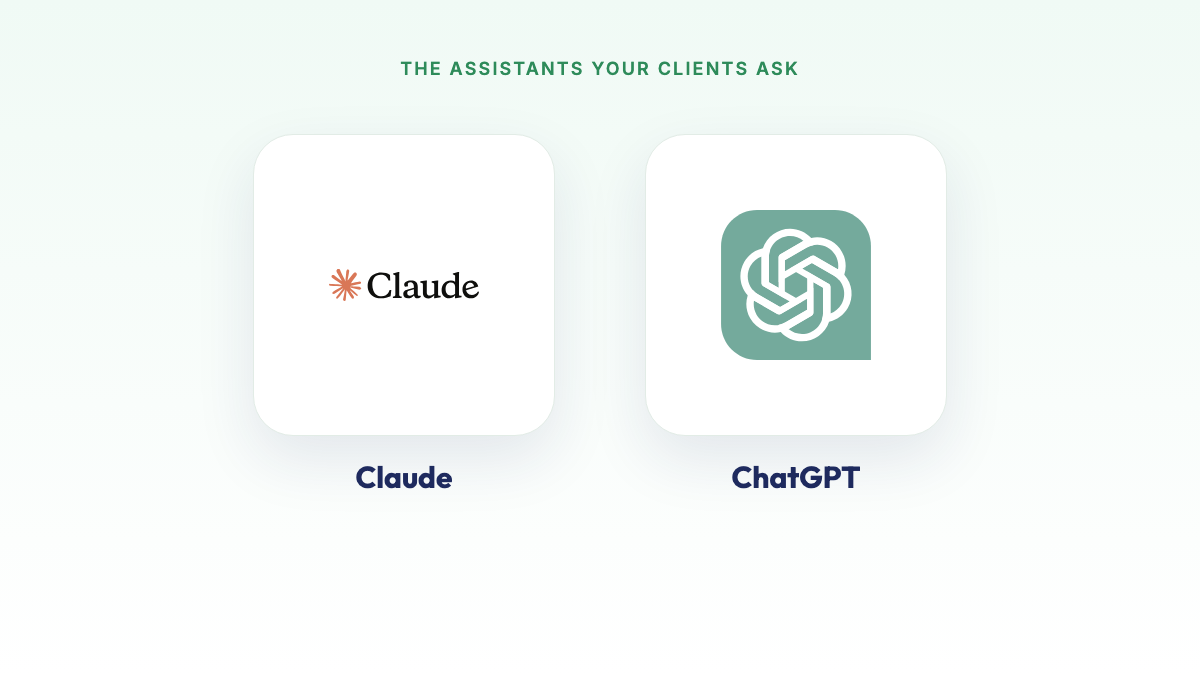 Claude and ChatGPT, the assistants your clients ask
